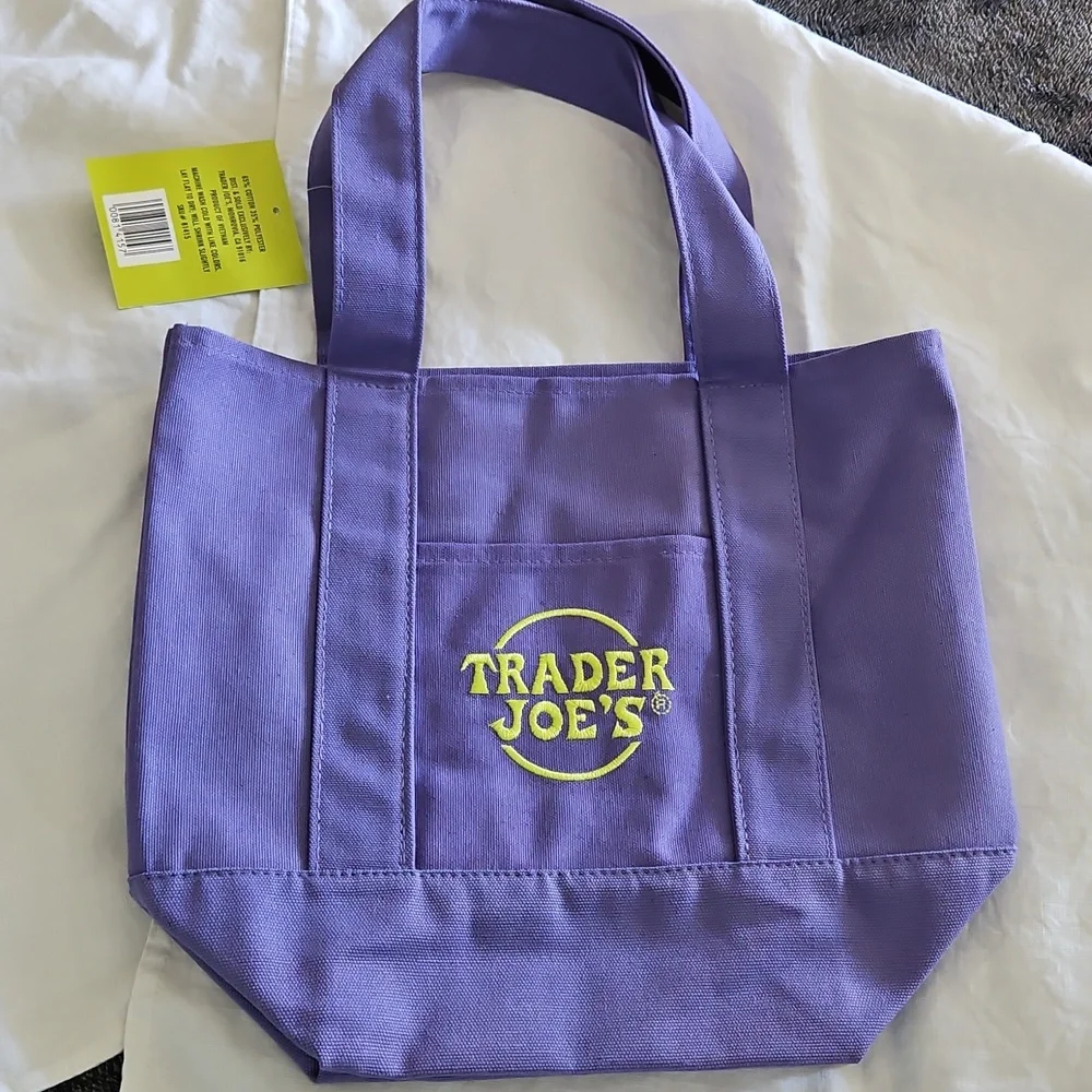 Trader Joe’s Mini Canvas Tote, Halloween colors, NWT